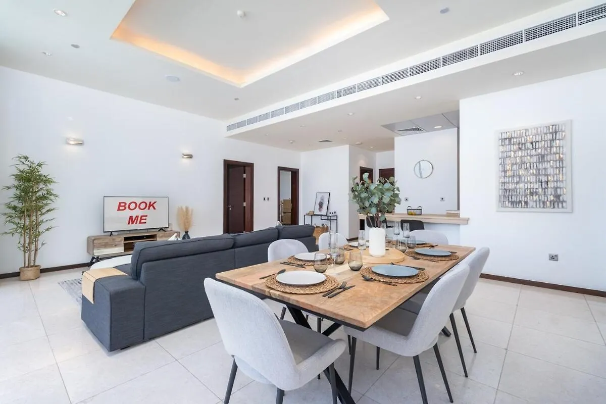 Serene 3-Bedroom With Waterfront Marina Views In Palm Jumeirah 迪拜 0*,